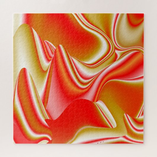 Liefde en Goud Abstract 3D Rainbowart Legpuzzel (Horizontaal)