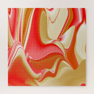 Liefde en Goud Abstract 3D Rainbowart Legpuzzel