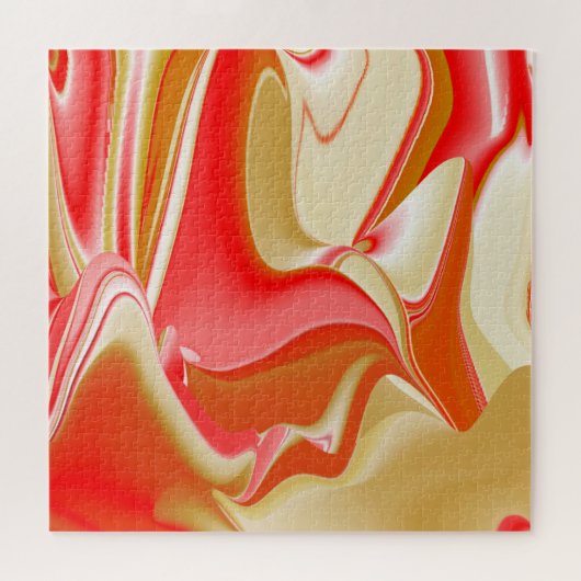 Liefde en Goud Abstract 3D Rainbowart Legpuzzel (Horizontaal)