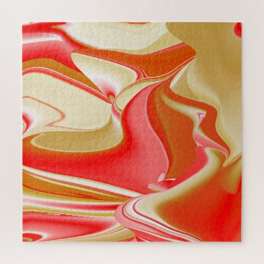 Liefde en Goud Abstract 3D Rainbowart Legpuzzel (Verticaal)