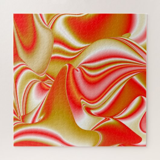 Liefde en Goud Abstract 3D Rainbowart Legpuzzel (Horizontaal)