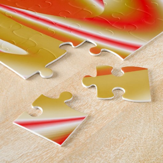 Liefde en Goud Abstract 3D Rainbowart Legpuzzel (Zijkant)