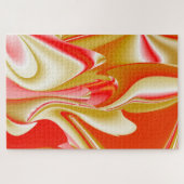 Liefde en Goud Abstract 3D Rainbowart Legpuzzel (Horizontaal)