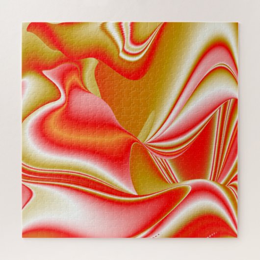 Liefde en Goud Abstract 3D Rainbowart Legpuzzel (Horizontaal)