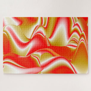 Liefde en Goud Abstract 3D Rainbowart Legpuzzel