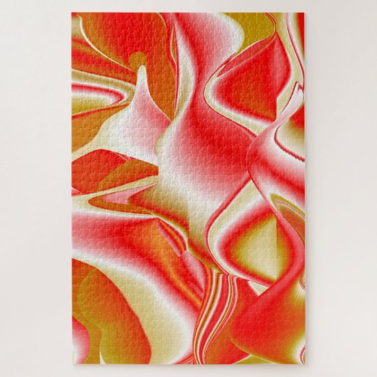 Liefde en Goud Abstract 3D Rainbowart Legpuzzel (Verticaal)