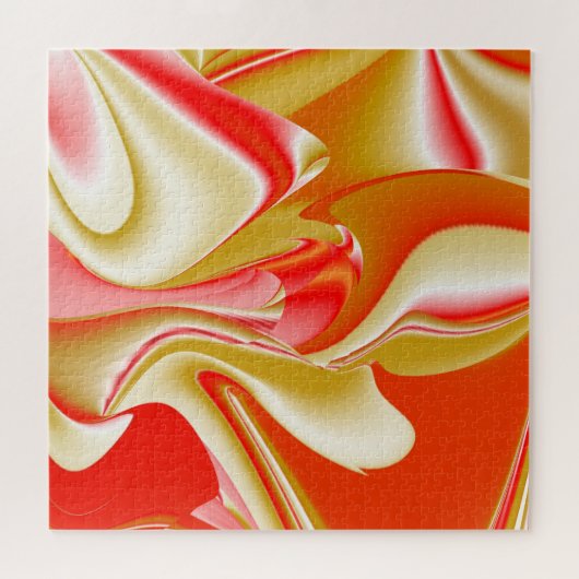 Liefde en Goud Abstract 3D Rainbowart Legpuzzel (Horizontaal)