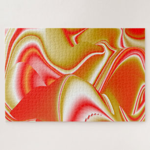 Liefde en Goud Abstract 3D Rainbowart Legpuzzel