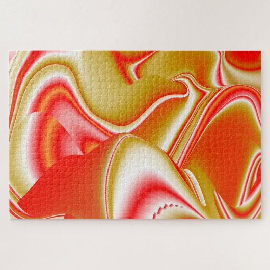 Liefde en Goud Abstract 3D Rainbowart Legpuzzel (Horizontaal)