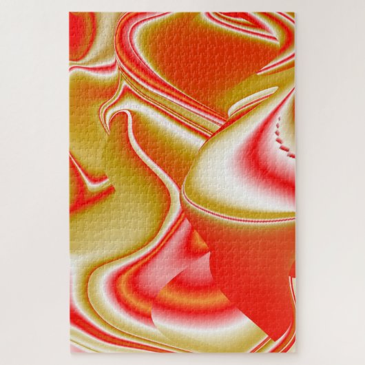 Liefde en Goud Abstract 3D Rainbowart Legpuzzel (Verticaal)