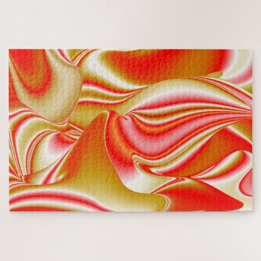 Liefde en Goud Abstract 3D Rainbowart Legpuzzel (Horizontaal)