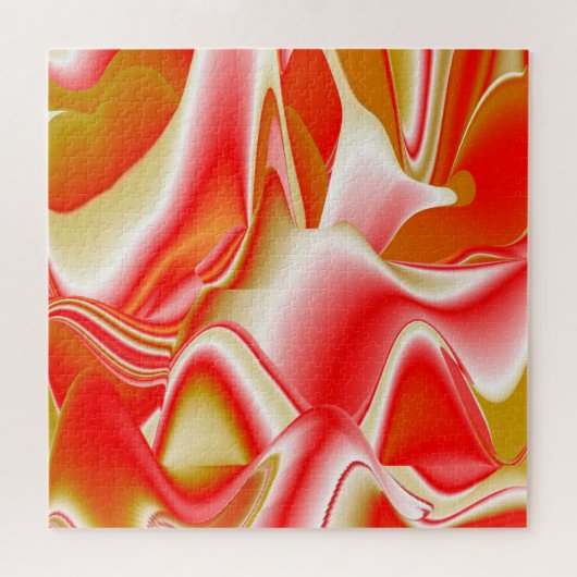 Liefde en Goud Abstract 3D Rainbowart Legpuzzel (Horizontaal)