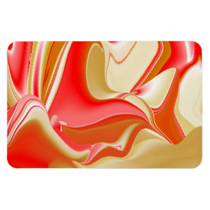 Liefde en Goud Abstract 3D Rainbowart Magneet