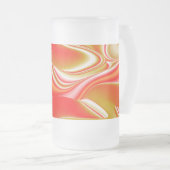 Liefde en Goud Abstract 3D Rainbowart Matglas Bierpul (Voorkant rechts)