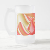 Liefde en Goud Abstract 3D Rainbowart Matglas Bierpul (Links)