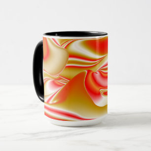 Liefde en Goud Abstract 3D Rainbowart Mok