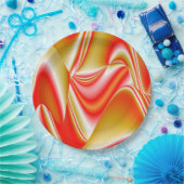 Liefde en Goud Abstract 3D Rainbowart Papieren Bordje (Feest)