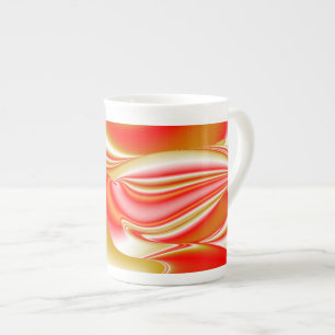 Liefde en Goud Abstract 3D Rainbowart Porselein Kop