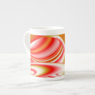 Liefde en Goud Abstract 3D Rainbowart Porselein Kop