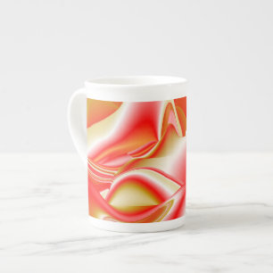 Liefde en Goud Abstract 3D Rainbowart Porselein Kop