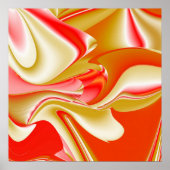 Liefde en Goud Abstract 3D Rainbowart Poster (Voorkant)