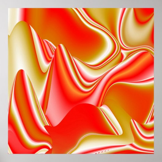 Liefde en Goud Abstract 3D Rainbowart Poster (Voorkant)
