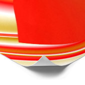 Liefde en Goud Abstract 3D Rainbowart Poster (Hoek)