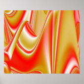 Liefde en Goud Abstract 3D Rainbowart Poster (Voorkant)