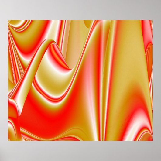Liefde en Goud Abstract 3D Rainbowart Poster (Voorkant)