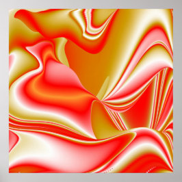 Liefde en Goud Abstract 3D Rainbowart Poster