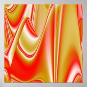 Liefde en Goud Abstract 3D Rainbowart Poster (Voorkant)