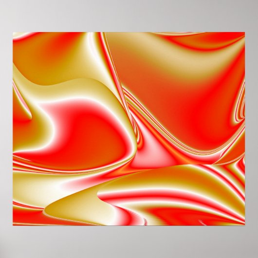 Liefde en Goud Abstract 3D Rainbowart Poster (Voorkant)