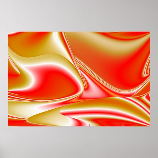 Liefde en Goud Abstract 3D Rainbowart Poster (Voorkant)