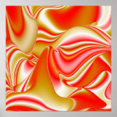 Liefde en Goud Abstract 3D Rainbowart Poster (Voorkant)