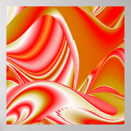 Liefde en Goud Abstract 3D Rainbowart Poster