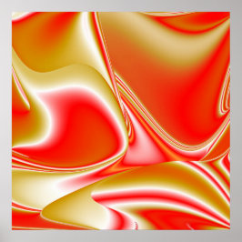 Liefde en Goud Abstract 3D Rainbowart Poster