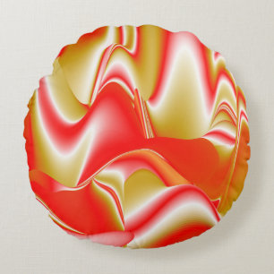 Liefde en Goud Abstract 3D Rainbowart Rond Kussen