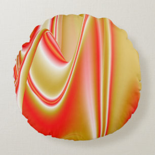 Liefde en Goud Abstract 3D Rainbowart Rond Kussen