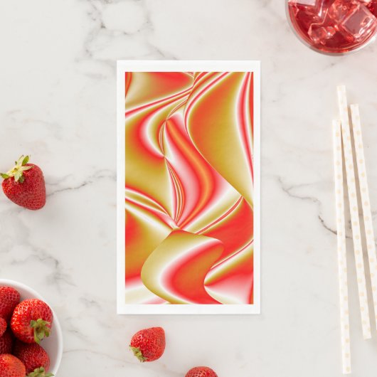 Liefde en Goud Abstract 3D Rainbowart Servet (Insitu)