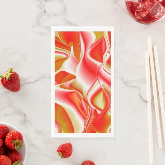 Liefde en Goud Abstract 3D Rainbowart Servet (Insitu)