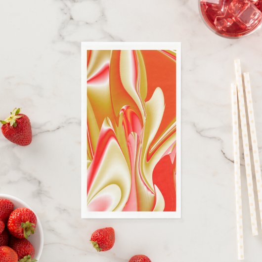 Liefde en Goud Abstract 3D Rainbowart Servet (Insitu)