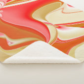 Liefde en Goud Abstract 3D Rainbowart Sherpa Deken (3/4)