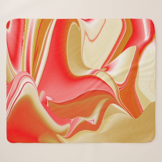 Liefde en Goud Abstract 3D Rainbowart Sherpa Deken (Voorkant (horizontaal))