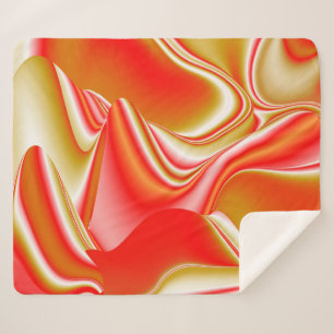 Liefde en Goud Abstract 3D Rainbowart Sherpa Deken