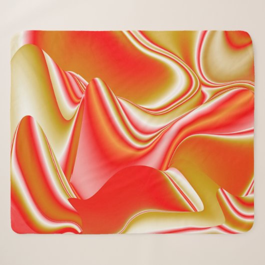 Liefde en Goud Abstract 3D Rainbowart Sherpa Deken (Voorkant (horizontaal))