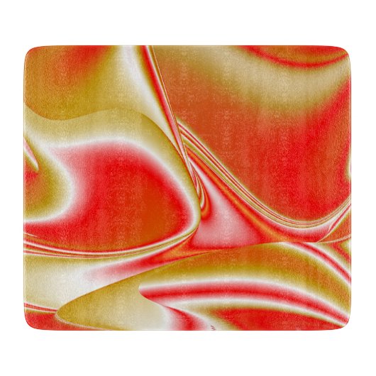 Liefde en Goud Abstract 3D Rainbowart Snijplank (Voorkant)