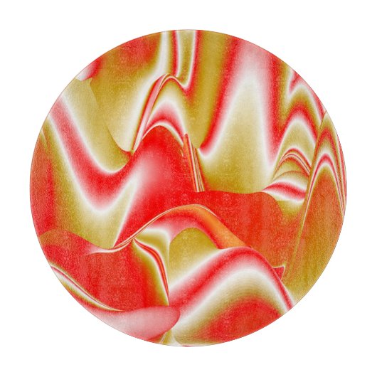 Liefde en Goud Abstract 3D Rainbowart Snijplank (Voorkant)