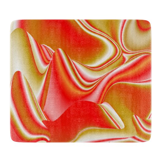 Liefde en Goud Abstract 3D Rainbowart Snijplank (Voorkant)