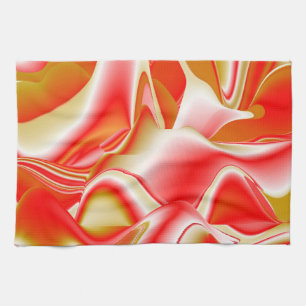 Liefde en Goud Abstract 3D Rainbowart Theedoek