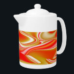 Liefde en Goud Abstract 3D Rainbowart Theepot<br><div class="desc">Liefde en Goud,  Abstracte 3D Rainbowart,  Digitaal werk van Krisi ArtKSZP</div>